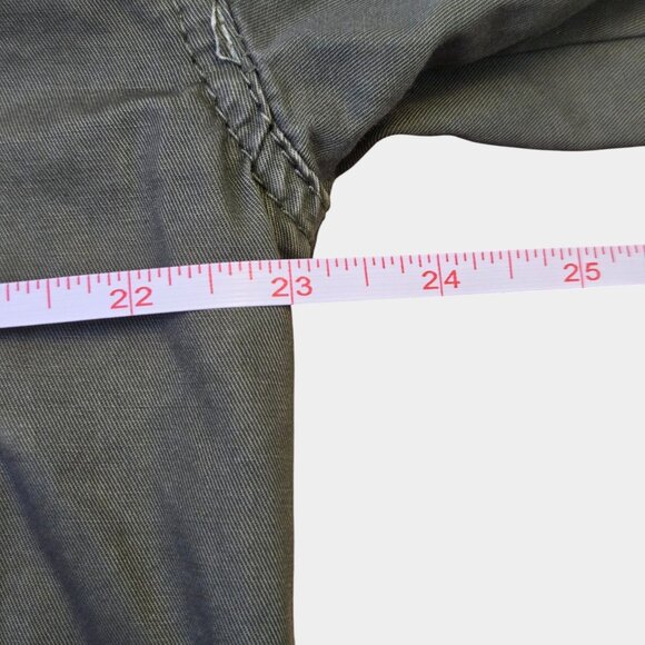 American Eagle Hooded Utility Jacket Coat Army Green L Zip Up Pockets Gorpcore - Picture 8 of 11